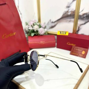 Men Classic Style Cartier Sunglasses 52 Silver Blue