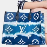 Vuitton On The Go Blue Tote Bag