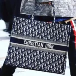 Dior Black Color Canvas Tote