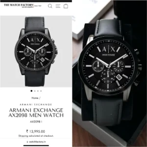 Armani AX2098 Black First Copy