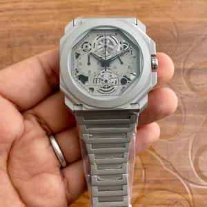 BVLGARI Chronograph Grey Met First Copy