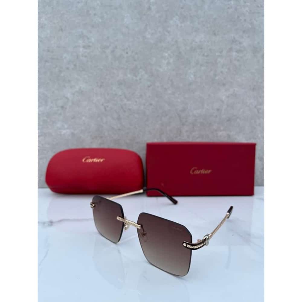 Cartier-Sunglasses-For-Men-Frameless-Brown-Gold-2.jpg