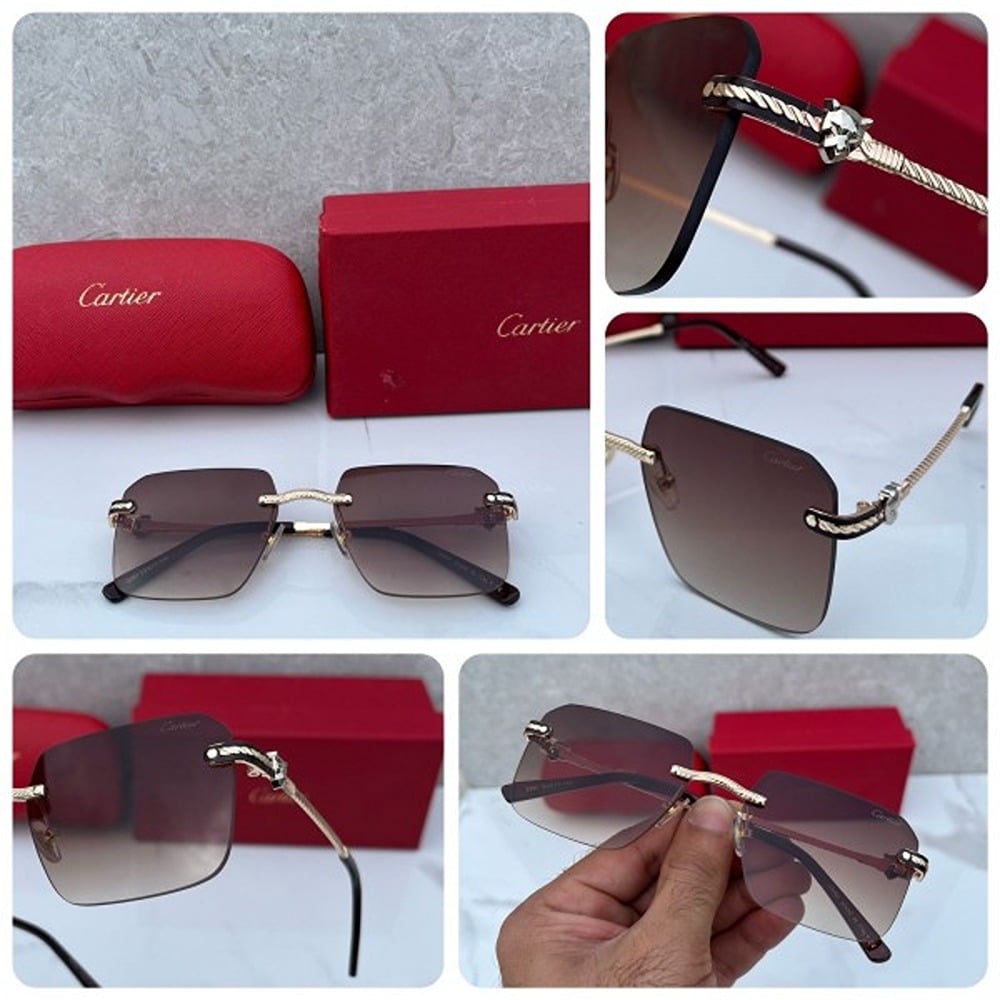 Cartier-Sunglasses-For-Men-Frameless-Brown-Gold-3.jpg