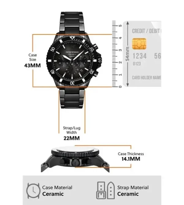 Emporio Armani AR70010 Chronograph Black