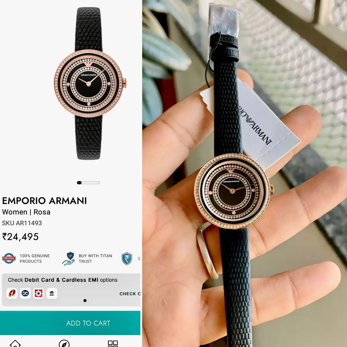 Emporio Armani Quartz Black Watch