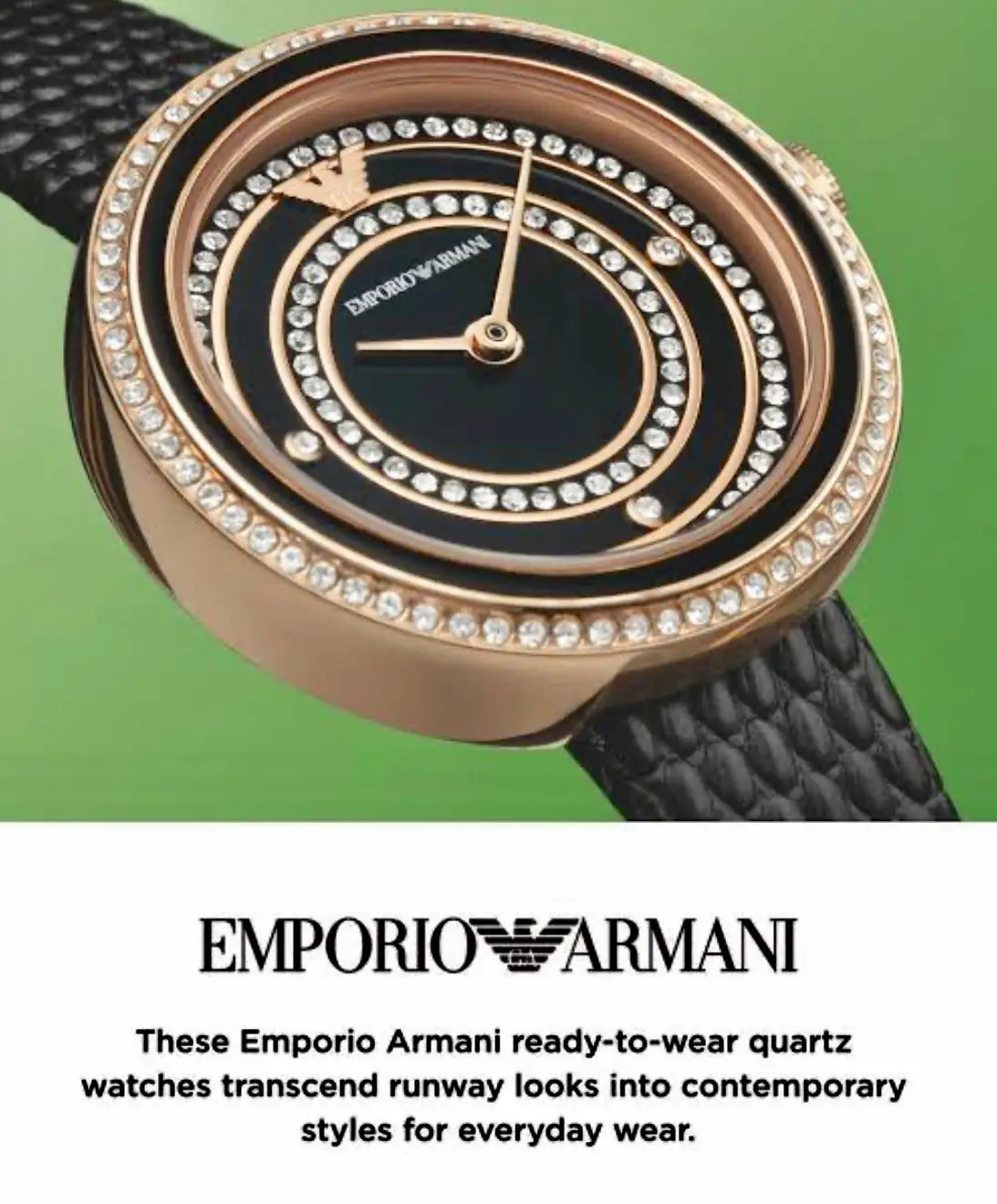 Emporio Armani Quartz Black Watch