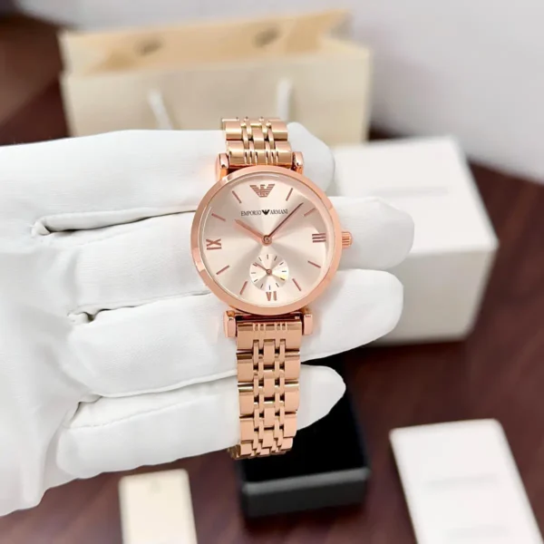 Emporio Armani Rose Gold Slim Women Watch