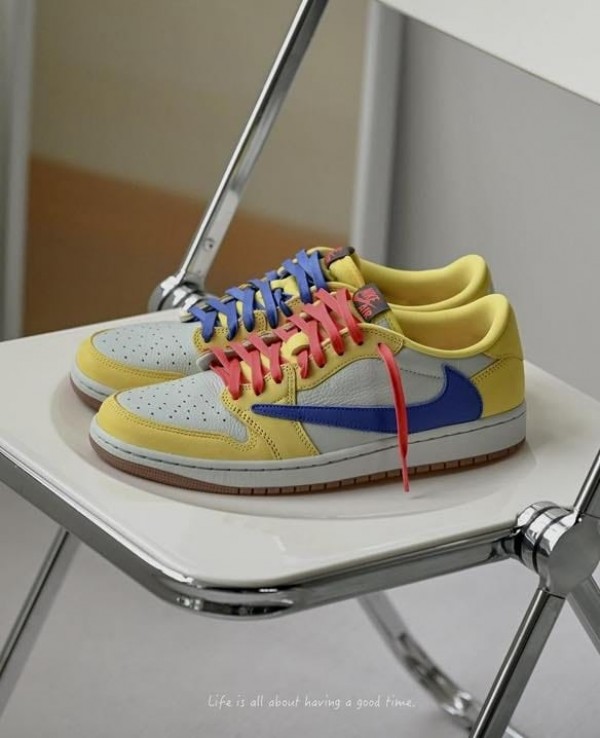 First Copy Nike Jordan 1 Low x Travis Scott Canary Yellow