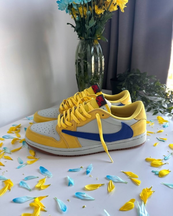 First Copy Nike Jordan 1 Low x Travis Scott Canary Yellow