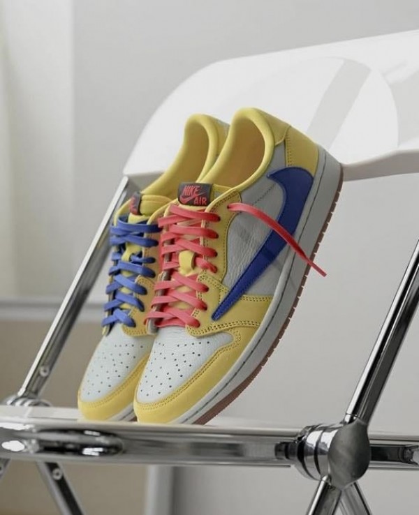 First Copy Nike Jordan 1 Low x Travis Scott Canary Yellow