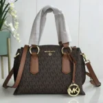 Michael Kors Coffee Camille Satchel Handbag With Box