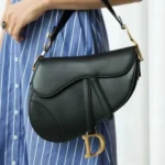 Saddle Black Leather Sling Bag With Box