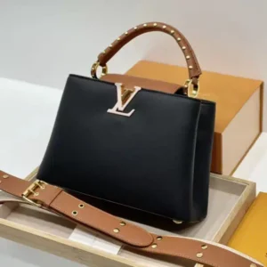 Vuitton Black Capuchines Pm Bag With Box