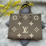 Vuitton Grey On The Go Tote Bag