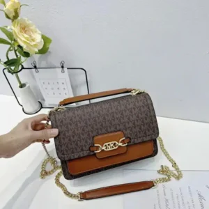 Michael Kors Brown Heather Shoulder Bag With Box