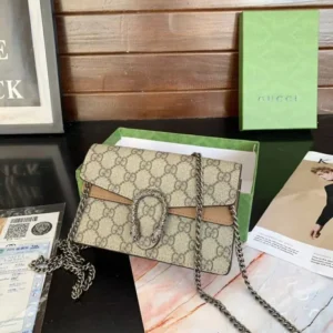 Gucci Dionysus Khaki Mini Sling Bag With Box