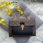 Vuitton Victorie Monogram Black Hand Bag
