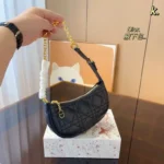 Christian Dior Lounge Black Hand Bag With Box