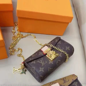 Vuitton Cosmetic Pouch Coffee Sling Bag With Box