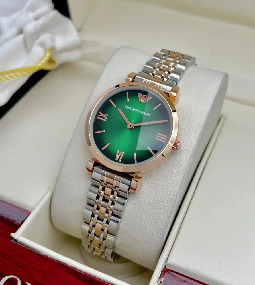 Armani Watches Ladies - Emporio Armani AR-11206 Premium Quality Ladies Watch Green Dial Armani Watches Ladies - Emporio Armani AR-11206 Premium Quality Ladies Watch Green Dial