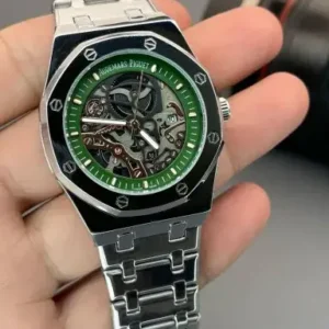 Audemars piguet royal oak Black Swiss Quartz Double Balance Wheel Open Watch for Men
