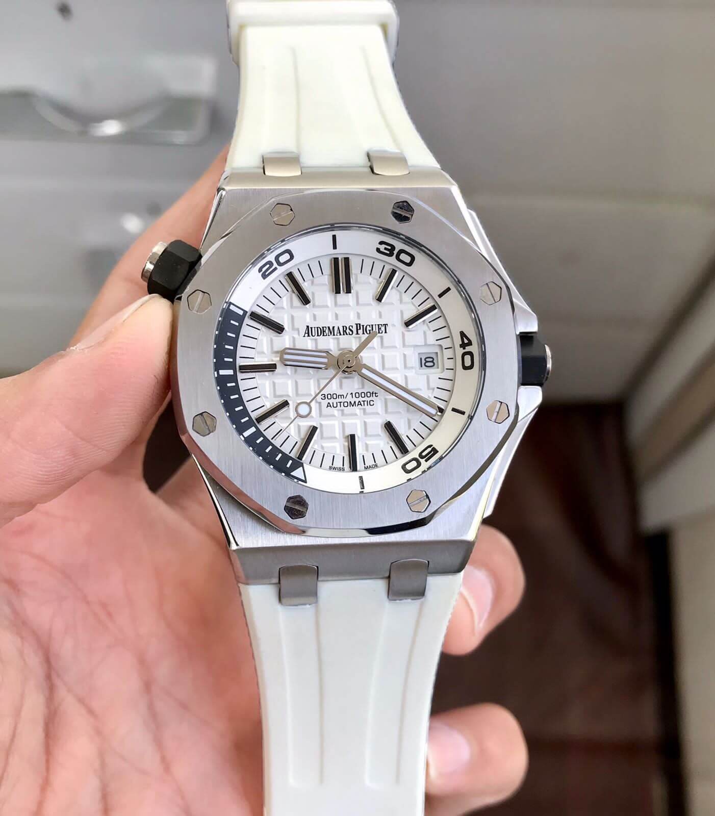 Audemars Piquet Royal Oak Offshore Diver White Ceramic Watch Audemars Piquet Royal Oak Offshore Diver White Ceramic Watch