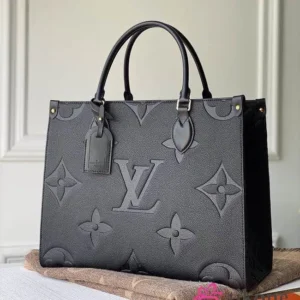 Vuitton Black Embossed Mm On The Go Bag