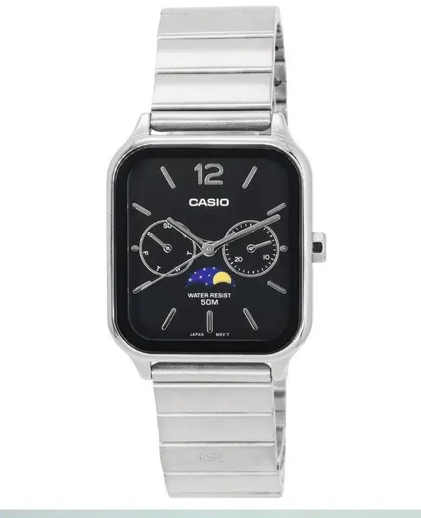 Casio Moon Phase Watch - Casio Standard Analog Moon Phase Black Dial Quartz MTP-M305D-1A Casio Moon Phase Watch - Casio Standard Analog Moon Phase Black Dial Quartz MTP-M305D-1A