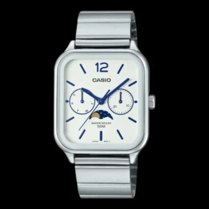 Casio Moon Phase Watch - Casio Standard Analog Moon Phase White Dial Quartz MTP-M305D-1A