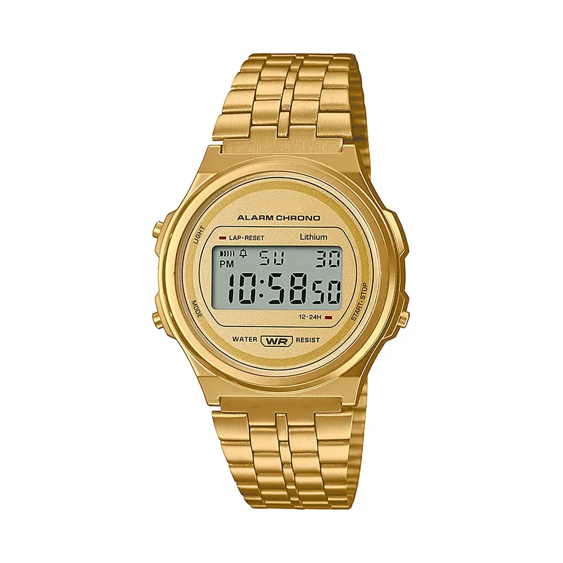 Digital Golden Dial Unisex-Adult Watch-Golden Digital Golden Dial Unisex-Adult Watch-Golden