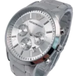 EA AR2458 Sportivo Stainless-Steel Quartz Cream Dial Men's Watch