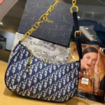 Christian Dior Lounge Blue Hand Bag With Box
