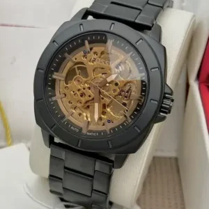 Fossil Automatic Skeleton Watch Black Dial Men's Wrist Watch