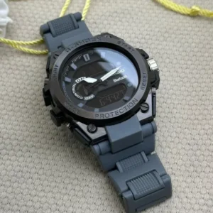 GShock Stylish Swiss Analog-Digital Watch BT Grey