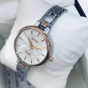 Gucci Watch for Women Round Dial Premium Quality White Dial