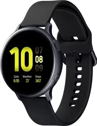 SmartWatch Active 2 (Bluetooth, 44 mm) - Black, Aluminium Dial, Silicon Straps (Black Strap)