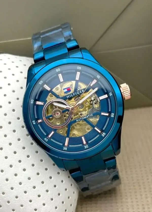 Tommy Hilfiger Watch - Stainless Steel Full Automatic Self Winding Machine Blue