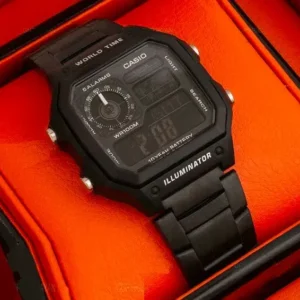 World Watch Digital Black Dial Stainless Steel Unisex Watch WTBL