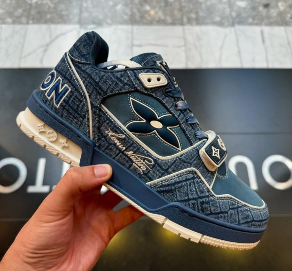 Louis Vuitton LV Trainer Sneaker Blue Men Shoes