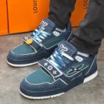 Louis Vuitton LV Trainer Sneaker Blue Men Shoes