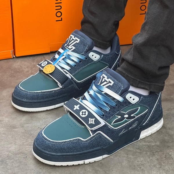 Louis Vuitton LV Trainer Sneaker Blue Men Shoes