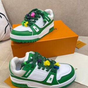 Louis Vuitton Trainer Maxi GreenWhite Men Shoes
