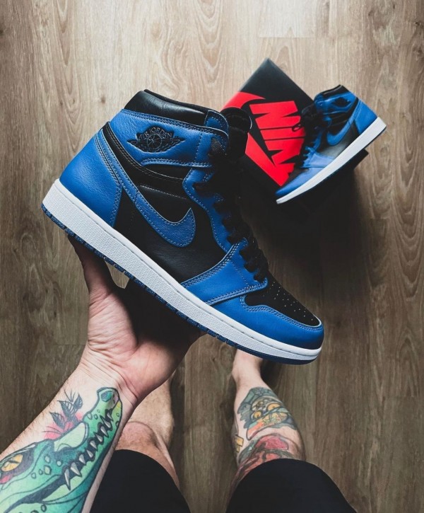 Nike Jordan Retro 1 High Dark Marina Blue Semi UA Men Shoes