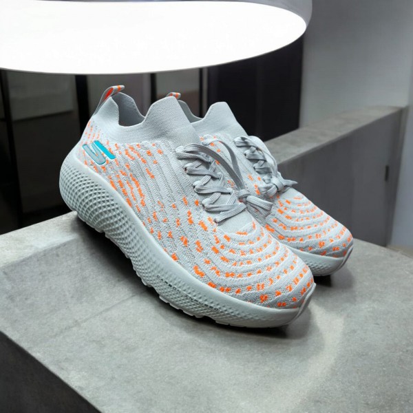 Skechers Max Road Hyper Burst Grey Orange Men Shoes