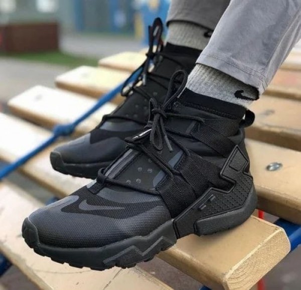 Nike Huarache Gripp GS Triple Black First Copy