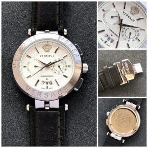 Versace Watch With Leather Strap