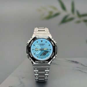 G shock Gm 2100d Silver Ice blue