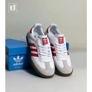First Copy Adidas Samba White Red Sneaker For Men (RMF16)