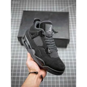 First Copy Air Jordan Retro 4 Black Cat Shoes For Men (BME133)
