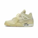 First Copy Air Jordan Retro 4 Off White Sail Shoes For Men (SNC585)